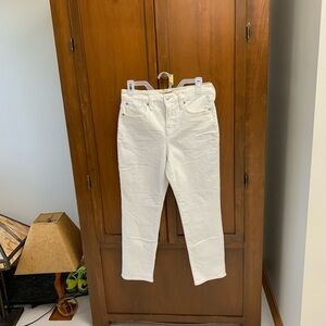 MADEWELL perfect vintage white denim jeans 26 petite  25 inseam coastal chic NEW